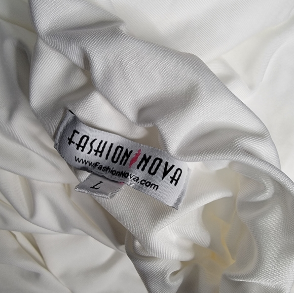 White Ruched Dress From Fashion Nova - Picture 8 of 8